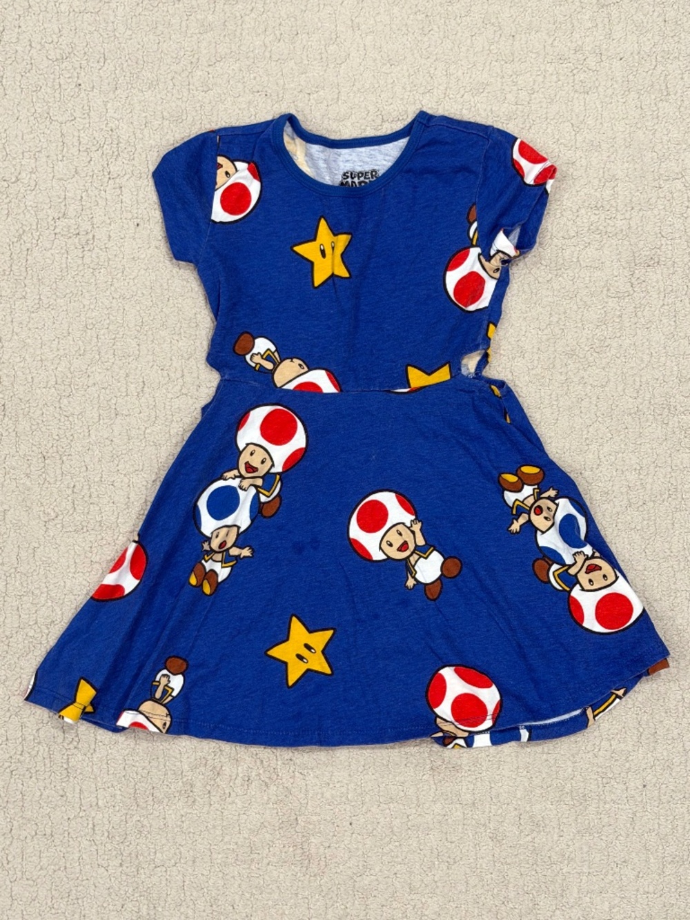Kids Super Mario Toad + Friend Cutout Dress Size XS